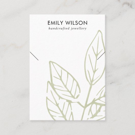 GRÜNE TROPISCHE GEBRAUCHSINFORMATION FAUNA NECKLAC VISITENKARTE (Vorderseite)