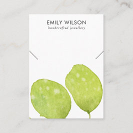 GRÜNE TROPISCHE GEBRAUCHSINFORMATION FAUNA NECKLAC VISITENKARTE