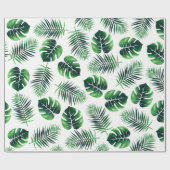 Grüne tropische Insel-Palmwedel und Geschenkpapier (Flach)