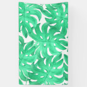 Grüne tropische Leaf-Kunst Banner (Vertikal)