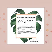 Grüne tropische Monstera-Blätter Hochzeitsspass Fa Serviette