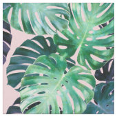 Grüne tropische Monstera-Blätter Stoff (Nahaufnahme)