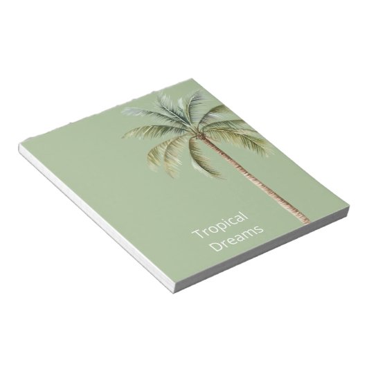 Grüne tropische Palme Notizblock (angewinkelt)