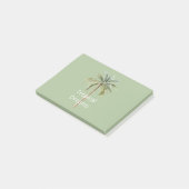 Grüne tropische Palme Post-it Klebezettel (angewinkelt)