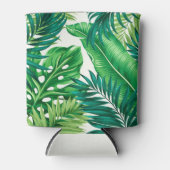 Grüne tropische Palmen Banana Monstera Blätter Dosenkühler (Vorderseite)