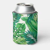 Grüne tropische Palmen Banana Monstera Blätter Dosenkühler (Kanne Rückseite)