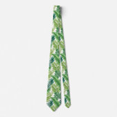 Grüne tropische Palmen Banana Monstera Blätter Krawatte (Vorderseite)