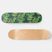 Grüne tropische Palmen Banana Monstera Blätter Skateboard (Horizontal)