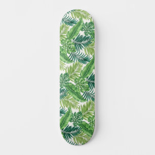 Grüne tropische Palmen Banana Monstera Blätter Skateboard