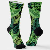 Grüne tropische Palmen Banana Monstera Blätter Socken (Gewinkelt)