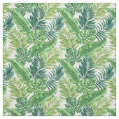 Grüne tropische Palmen Banana Monstera Blätter Stoff (Muster)