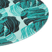 Grüne tropische Palmen Blätter Design. Schneidebrett (Ecke)