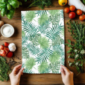 Grüne tropische Sommer Exotische botanische Palmen Geschirrtuch