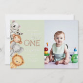 Grüne tropische Wildtiere Einladung (Vorderseite)