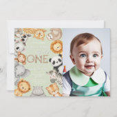 Grüne tropische Wildtiere Einladung (Vorderseite)