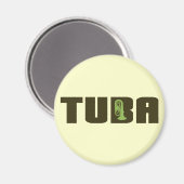 Grüne Tuba-Taste Magnet (Vorderseite/Rückseite)