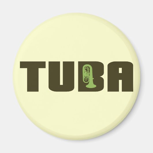 Grüne Tuba-Taste Magnet (Vorne)