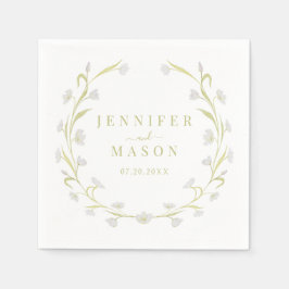 Grüne Tulips Blumenzwiebelpapier Napkins Serviette