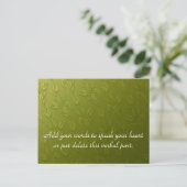 Grüne Tulips Postkarte (Stehend Vorderseite)