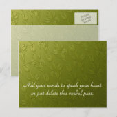 Grüne Tulips Postkarte (Vorne/Hinten)