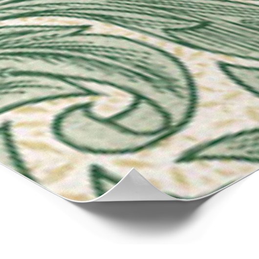 Grüne Tulpentapete Poster (Ecke)