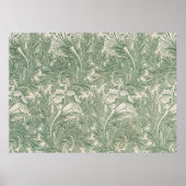 Grüne Tulpentapete Poster (Vorne)