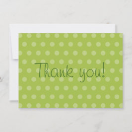 Grüne Tupfen-Babyparty danken Ihnen Dankeskarte