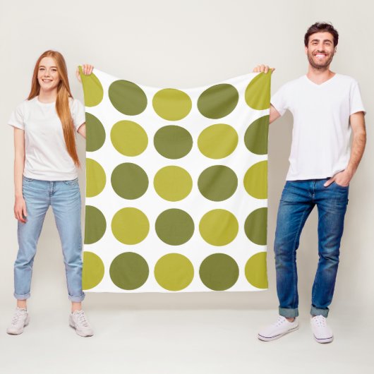 Grüne Tupfen Fleecedecke (Beispiel)