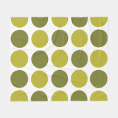 Grüne Tupfen Fleecedecke (Vorderseite (Horizontal))