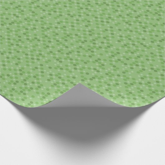 Grüne Tupfen Geschenkpapier (Ecke)