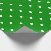Grüne Tupfen-Packpapier-Rolle Geschenkpapier (Ecke)