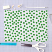 Grüne Tupfen Seidenpapier (Handwerk)