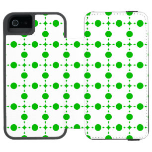 Grüne Tupfen, Tupfenmuster, Punkte, Gepunktet Incipio Watson™ iPhone 5 Geldbörsen Hülle