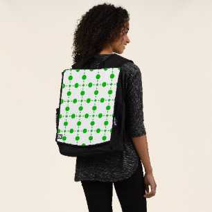 Grüne Tupfen, Tupfenmuster, Punkte, Gepunktet Rucksack