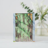 Grüne Tür Postkarte (Stehend Vorderseite)