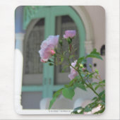 Grüne Tür und Rose - Martha's Vineyard Mousepad (Vorne)