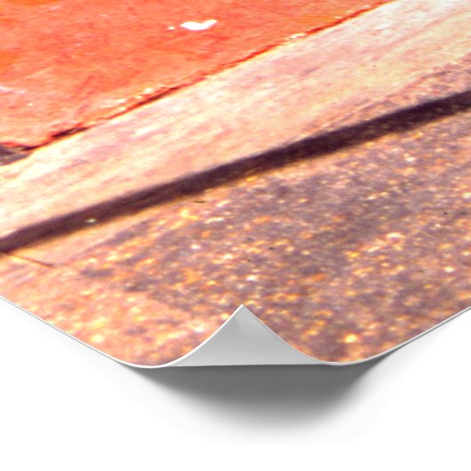 Grüne Tür und rote Mauer, New Orleans Poster (Ecke)