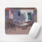 Grüne Tür und Schatten Lesbos 1996 Mousepad (Mit Mouse)