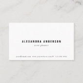 Grüne Türkis Brush Schlaganke Business Card Visitenkarte (Rückseite)