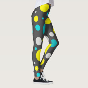 Grüne Türkisblöcke Abstrakte Leggings