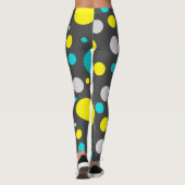 Grüne Türkisblöcke Abstrakte Leggings (Rückseite)