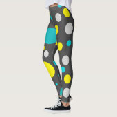 Grüne Türkisblöcke Abstrakte Leggings (Links)