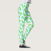 Grüne Türkisblöcke Abstrakte Leggings (Rechts)