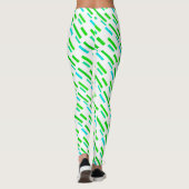 Grüne Türkisblöcke Abstrakte Leggings (Rückseite)