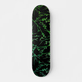 Grüne Twigs auf schwarz Skateboard (Vorne)