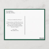 Grüne Typografie Frohe Weihnachtsfotografie Postkarte (Rückseite)