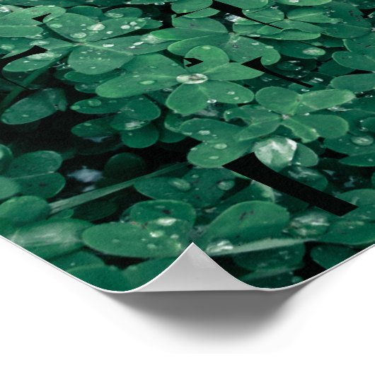 Grüne Typografie-LIEBE Poster (Ecke)