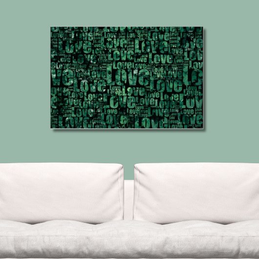 Grüne Typografie-LIEBE Poster