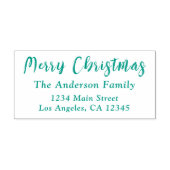 Grüne Typografie Minimal Einfache Moderne Weihnach Permastempel (Design)