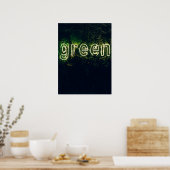 Grüne Typografie Poster (Küche)